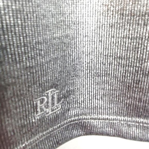 Lauren Ralph Lauren Silver Semi-sheer Beautiful Tshirt Size Medium Excellent ✅️ - Picture 2 of 4